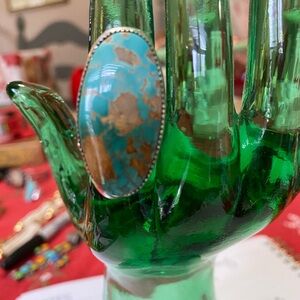 Native Made Turquoise and Sterling Ring